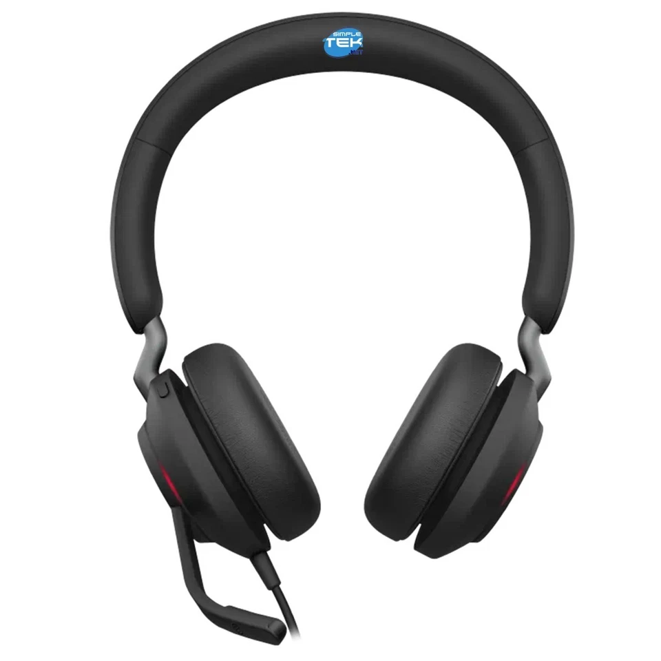 Jabra Evolve2 40 SE USB-C/A UC Stereo Wired Headphones Type-C Call Center Calls - Image 3 of 4