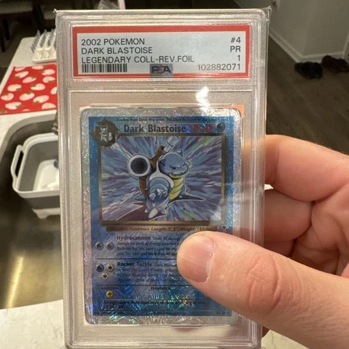 PSA 1 2002 Pokemon Legendary Collection Dark Blastoise 4/110 Reverse Holo Foil
