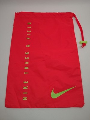 Nike Track & Field Bright Crimson Nylon Drawstring Storage Shoe Bag 16.5''x11.5''