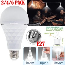 2/ 4/ 6 PACK LED Rechargeable Emergency Light Bulb 15W 1200mAh Battery Backup US