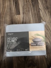 NEW MIRACLE Made Self Cooling  Self Cleaning Sky Blue Cali King Sheet Set