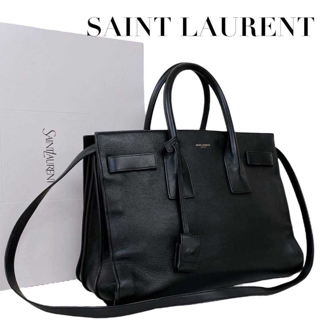 Saint Laurent Sac De Jour Black Leather Tote Shoulder Bag Rare