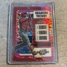 Bryce Harper 2022 Chronicles Pink Pulsar Contenders Optic Season Ticket #25