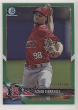 2018 Bowman Chrome Prospects Green Refractor 77/99 Junior Fernandez #BCP96 4al