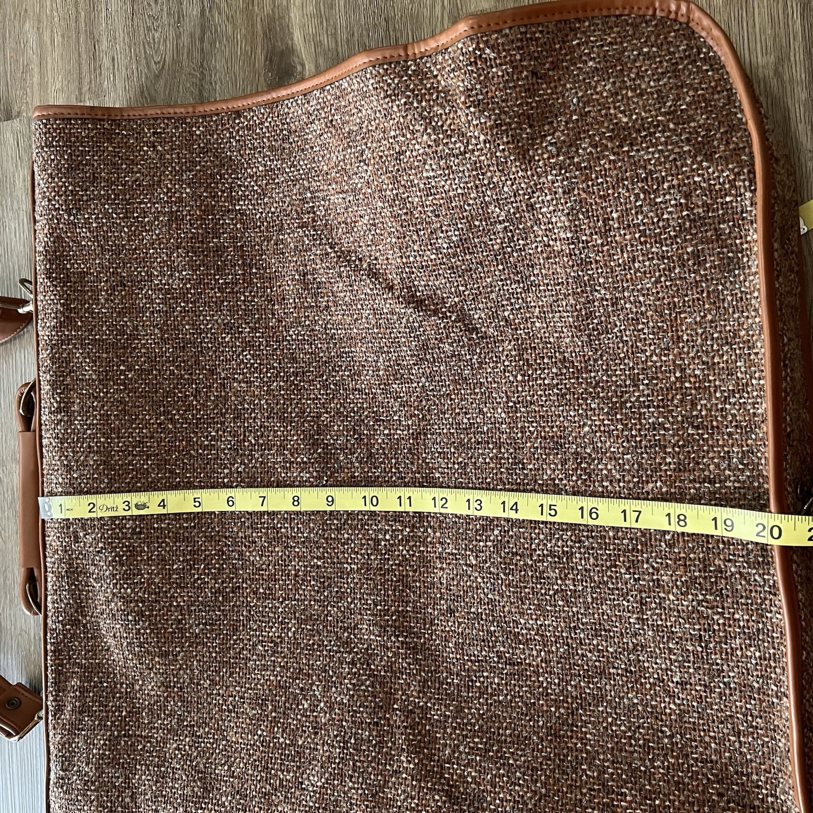 GIVENCHY Leather & Tweed Garment Bag with Shoulder Strap Handle FLAWED thumbnail 9