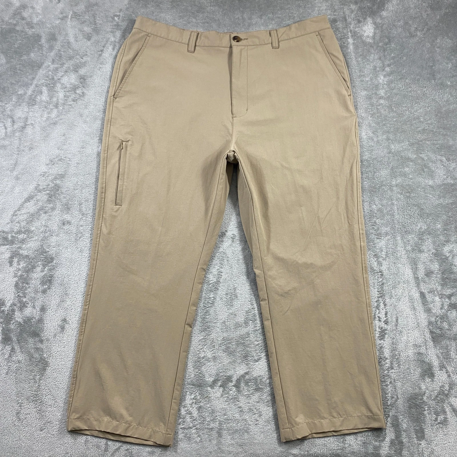TravelSmith Pants Mens 40 (Fits 40x27) Khaki Hiking Travel Pockets Stretch