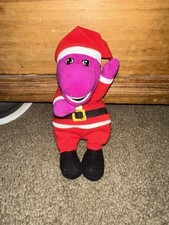 1999 Christmas Santa Barney Plushie/Still In Packaging