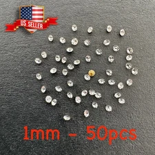 50 pcs 1mm 2pp Round Foil Back Crystal Rhinestones Jewelry Repair Artwork Craft