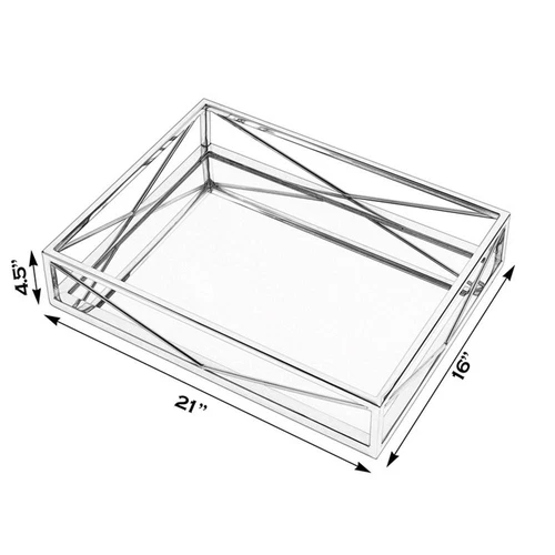 Butler Specialty Company Cosgrove Rectangle Serving Tray - Polished Silver - Picture 4 of 4