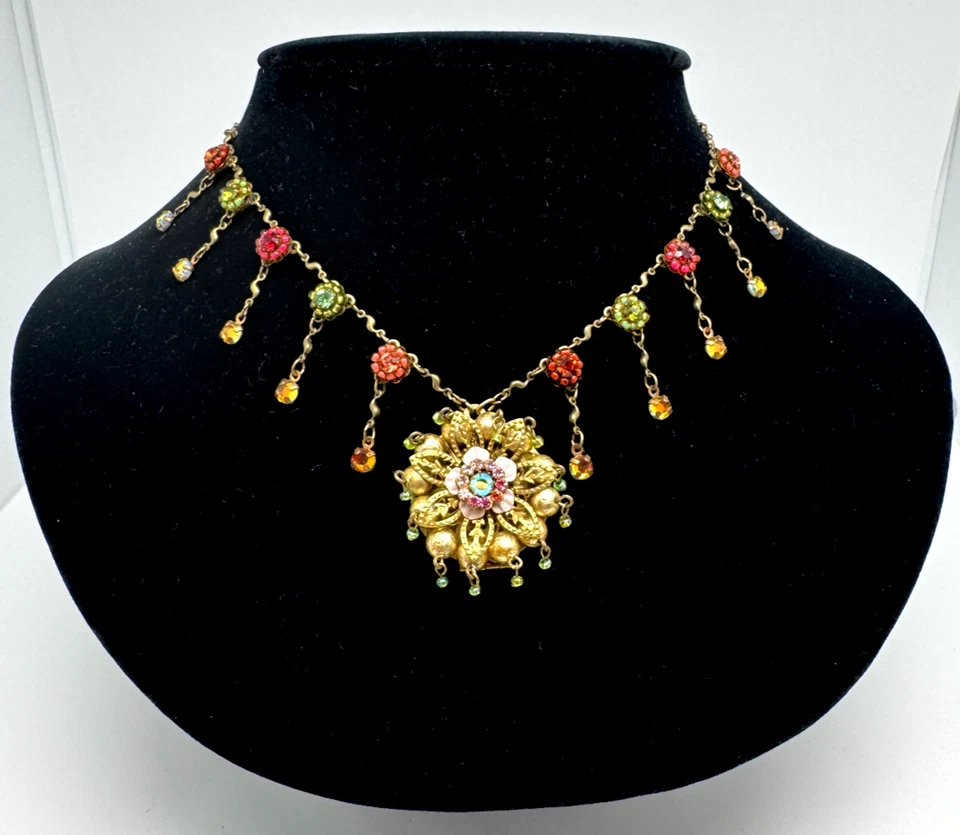 Precioso collar Michal Negrin con colorido medallón colgante #915# Foto 3 de 4