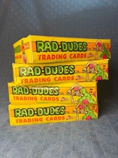 Rare 1990 Rad Dudes Collectible Trading Cards Box (Single)