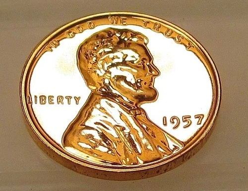 1957 Gem Proof  Lincoln Wheat Cent EYE CANDY Blazing Red Beauty #209 ~ 1