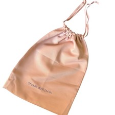 Stuart Weitzman 10 x 14 Peach Pink Drawstring Dust Bag Sandals Wallet Clutch