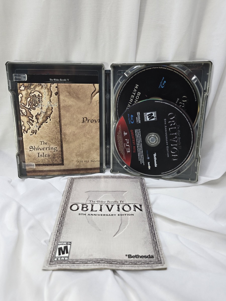 OBLIVION 5th Anniversary STEELBOOK USA Edition PlayStation 3 RARE Neuf/New