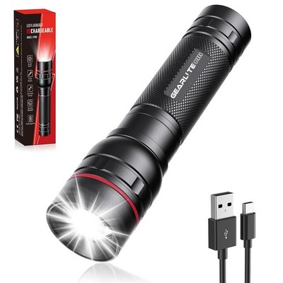 LED Taschenlampe Aufladbar 2000 Lumen 3 Modi für Outdoor Camping Notfall