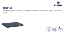 EtherWAN EX17162A Unmanaged 16-Port & 2-Port Combo Gigabit SFP Ethernet Switch