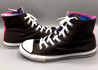 Converse Chuck Taylor All Star High Top Black Canvas Sneakers   New