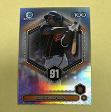 Topps 2026 Bowman Chrome Top 100 Insert Dakota Jordan #BTP-91 Giants