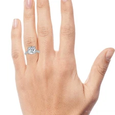 Certified 3.40Ct Diamond Engagement Ring 14k Gold Lab Grown