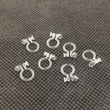 100pcs Invisible Plastic Clip-on Earring Converters Non Piercing Ear Jewelry