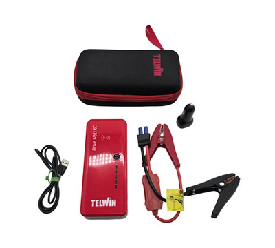 Telwin Drive 1750 XC Kompakter Tragbarer Booster-Starter und Powerbank, rot