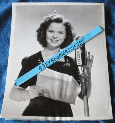 Shirley Temple CBS Radio 1941 Orig Press Photo 2 Days B4 Pearl Harbor Jap Attack