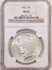 1923 $1 Peace Silver Dollar MS65 NGC 3542341-208