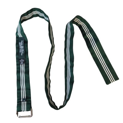 Brooks Brothers Striped Ribbon D-Ring Belt Size M 46”x 1.5  display picture 1