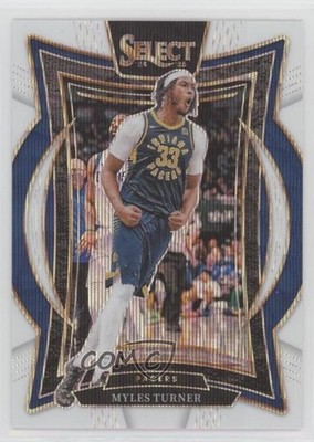 2024-25 Panini Select Concourse White Wave Prizm 68/99 Myles Turner #4 15tx
