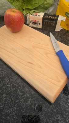 6x12 Solid Maple Wood Cutting Board - No Glue - Handmade - Non Toxic