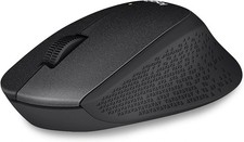 Logitech M330 Silent Plus Black Mouse Grip Pattern Easy Scroll Advanced Optical