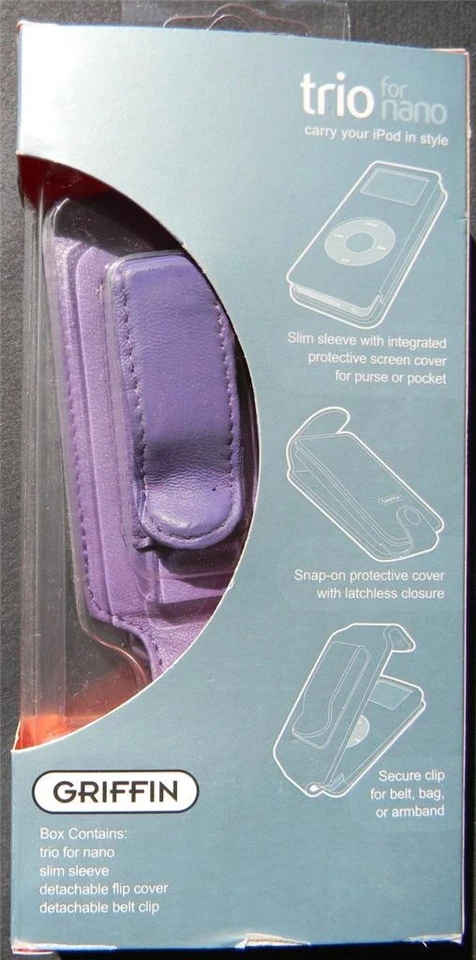 Griffin трио для Apple iPod Nano чехол протектор кожи Custom Fit новый - Изображение 3 из 3