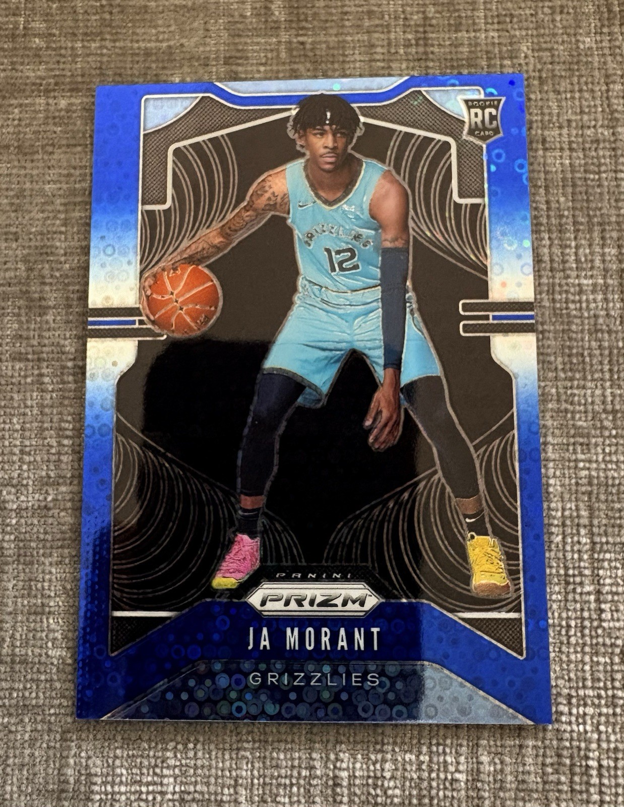 2019-20 Prizm Ja Morant Rookie Blue Fast Break 054/175