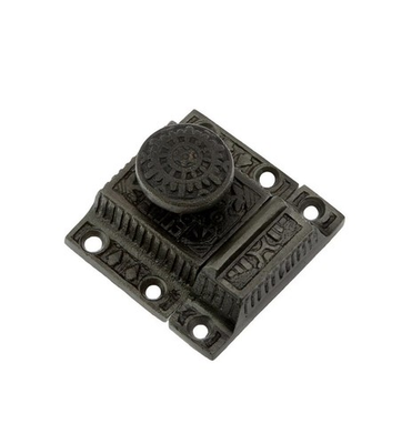 #ad #ad Cast Iron Windsor Pattern Cabinet Latch with Round Knob in Antique Iron $4.99
