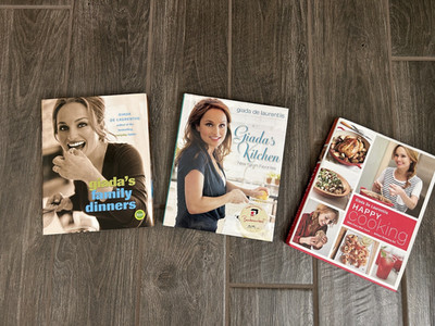 3 Giada De Laurentiis Cookbooks, Family Dinners, Giada's Kitchen, Happy Cooking