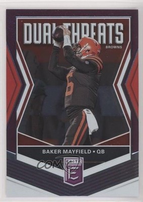 2019 Panini Donruss Elite Dual Threats Purple 75/75 Baker Mayfield #DT-6 0q3
