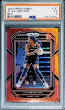 2023 Prizm Red SER199 WNBA #133 Aliyah Boston Indiana Fever PSA 5 EX 
