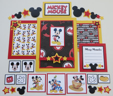 Disney Premade Scrapbook Page/Mat Set - HANDMADE Mickey Mouse 30