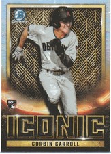 2023 Bowman Chrome .  CORBIN CARROLL's .  ICONIC .  insert rookie card   # BI-18
