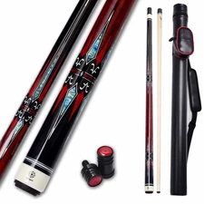 Collapsar CXL Pool Cue with 1X1 Hard Case,Low Deflection Shaft 13mm Black Tip...
