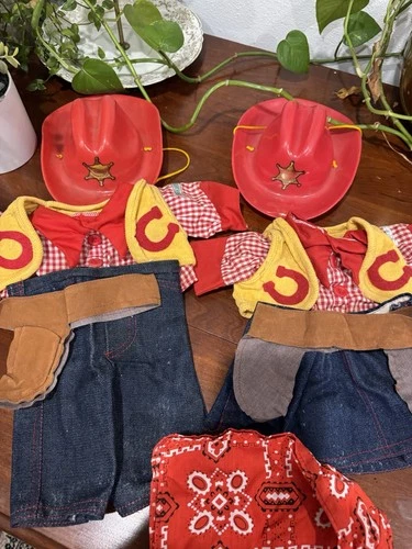 Vintage Cabbage Patch Boy and Girl Outfit Coleco 1984 Western Cowboy
