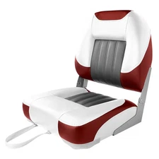 XGEAR Deluxe Low/High Back Boat Seat, Fold-Down Fishing Boat Seat