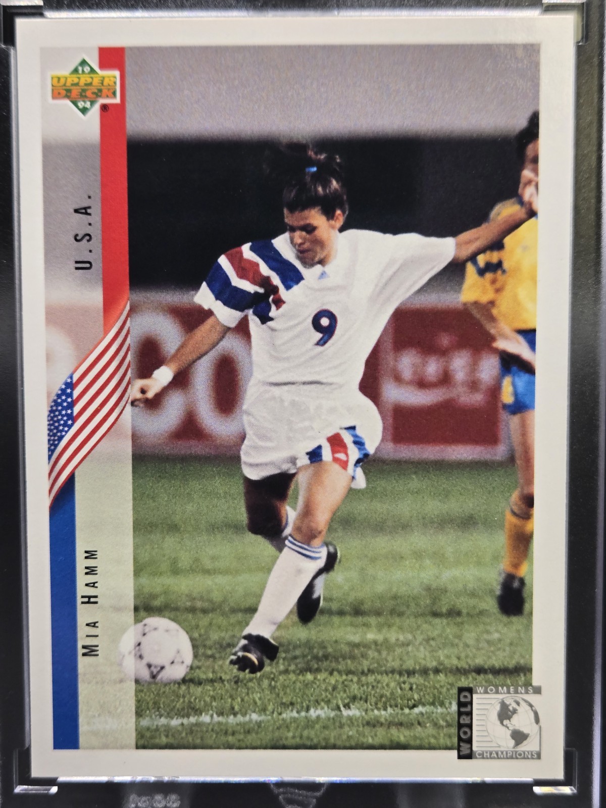 1994 Upper Deck World Cup English/Spanish - Mia Hamm Rookie #268 (Stock Photo)