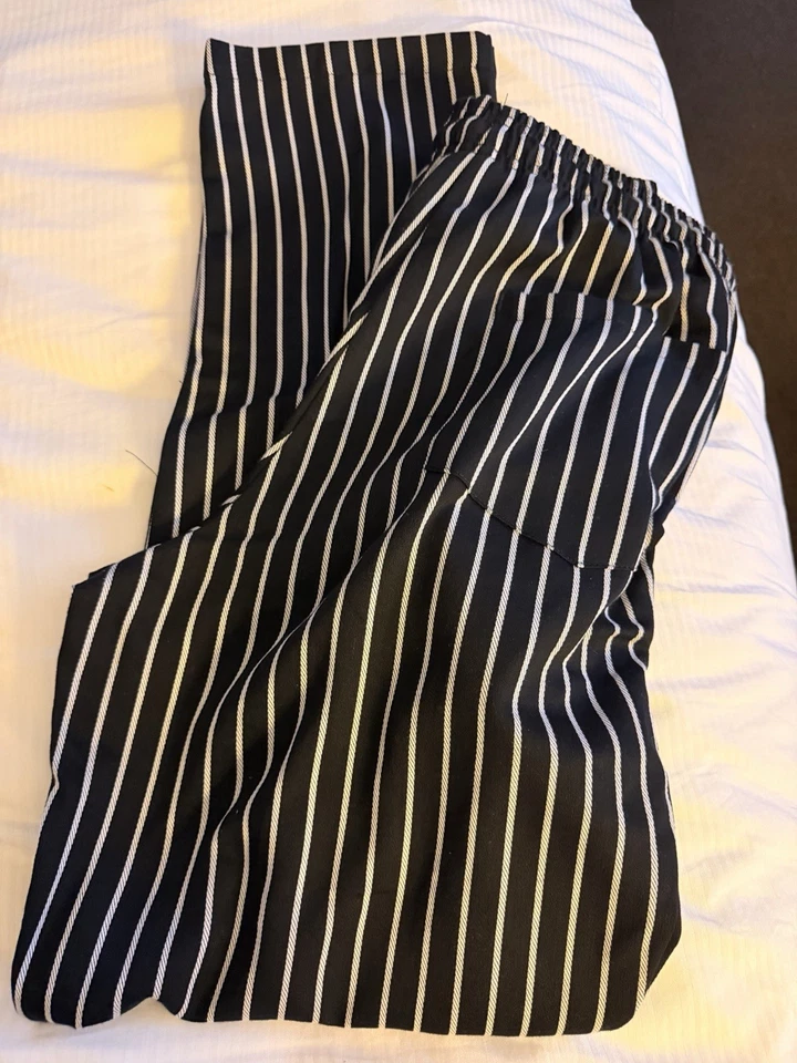 Fame C17 Designer Chef Pants - Chalk Stripe- medium - Image 2 of 2