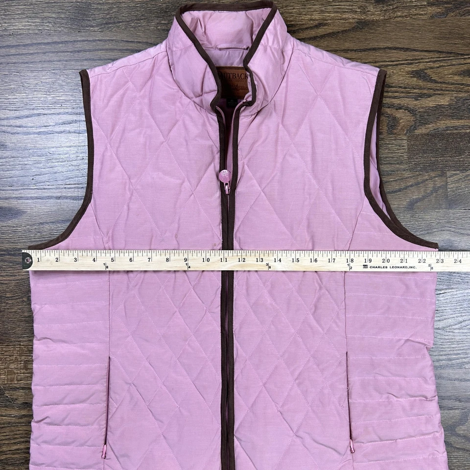 Chaleco Outback Trading Company Mujer XL Rosa Acolchado Cremallera Soporte Cuello Bolsillos Foto 4 de 4