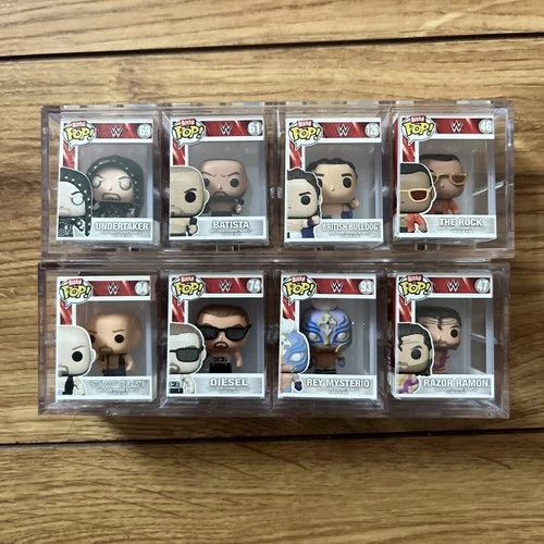 Funko Bitty Pop! WWE Wrestling Steve Austin Undertaker The Rock Rare figure Lot