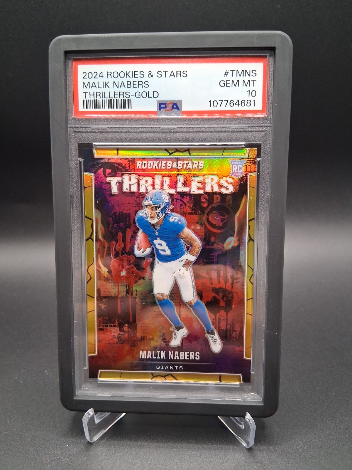 Malik Nabers Panini Rookies & Stars Thrillers #TMNS Gold