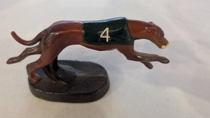 Vintage 1960s GREYHOUND RACING DOG #4 CAST IRON HAT/CAP BOTTLE OPENER