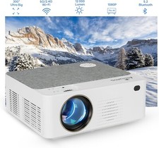 Portable 1080p Full HD Resolution Projector 2.4G+5G Wi-Fi & Bluetooth ALLIUMS