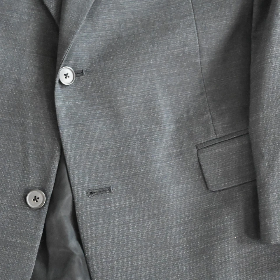 Austin Reed USA Made 42R 31x30 Slim Gray Check 100% Lana Chaqueta Pantalones Traje Foto 3 de 4